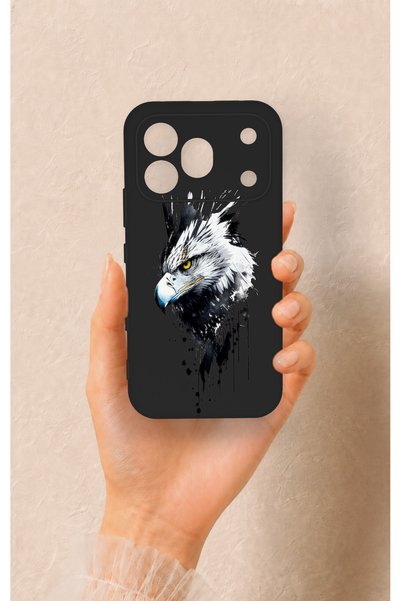 Vip Case Honor 600 Pro Compatible Bald Eagle Patterned Silicone Case