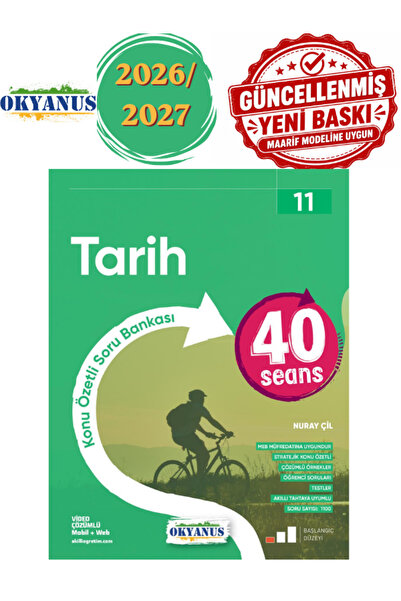 Okyanus Yayıncılık Okyanus Yayınları 11.Sınıf 40 Seans Tarih Konu Özetli Soru...
