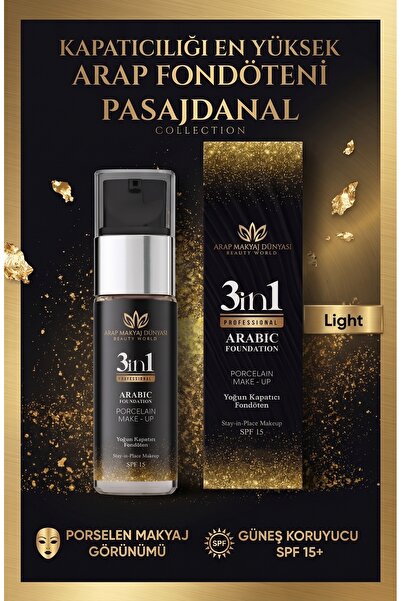 pasajdanal ARABIC FOUNDATION Arap Fondöten Yoğun Kapatıcı 30 Ml SPF 15 - Light