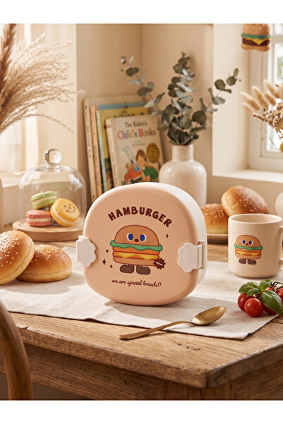 Dörtel Tedarik Lunch Box with Spoon and Fork for Office, School, and Food Sto...
