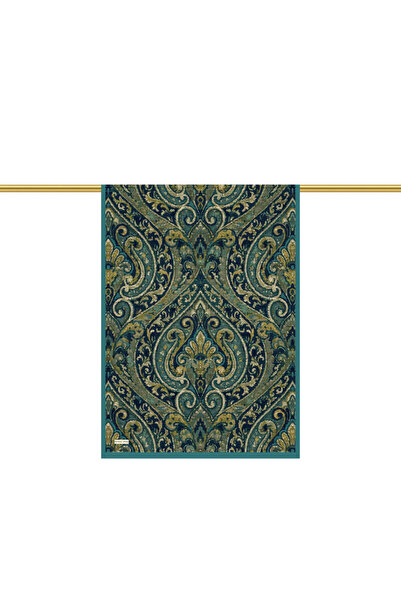 Bursa İpek Khaki Şehrazat Pattern Sura Silk Shawl