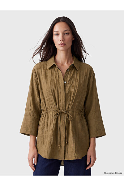 LC Waikiki Two Mt Shop Quality Lcwaikiki Classic Brown Oversize Dobby Women's...