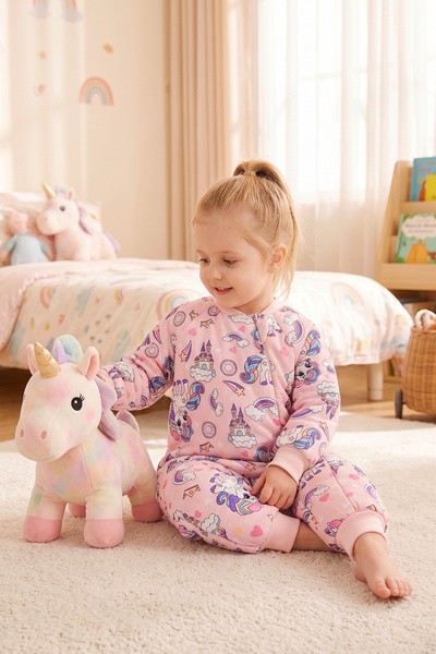 Babymod Elyaf Dolgulu 2.5 Tog 100% Pamuk Penye Astarlı Premium Kalite Kız Çocuk Uyku Tulumu