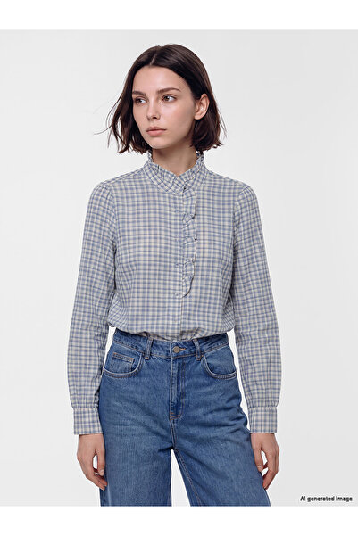LC Waikiki Two Mt Shop Quality Hakim Collar Plaid Women's Shirt