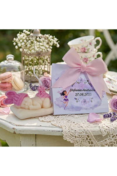 Generic Brand Marturii de Botez Personalizate - Set 50 de buc. lumanari bebel...