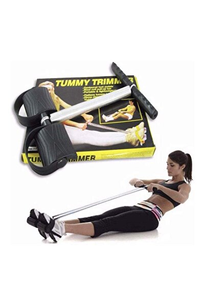 DubaiGallery TUMMY Elastic Sit Up Pull Rope Dual Spring Tension Foot Pedal Ab...