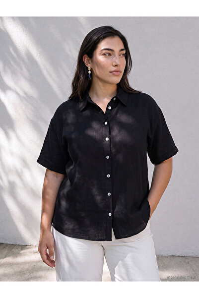 LC Waikiki Two Mt Shop Quality Linen Blend Women's Shirt