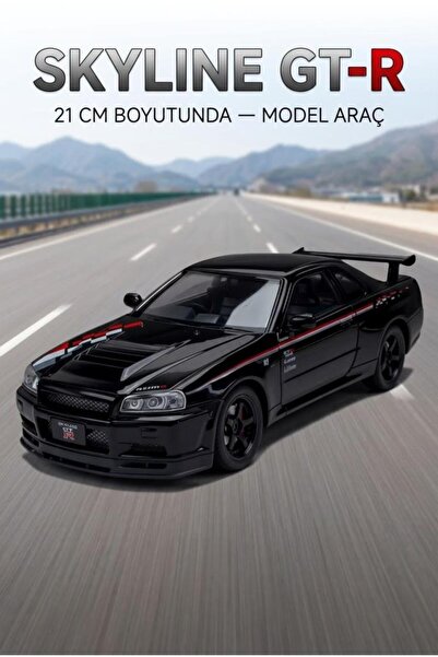 Tıfıl Toys Hobbiez Lisanslı Nissan Skyline GT-R Model Diecast Car 1/24 Ölçek ...