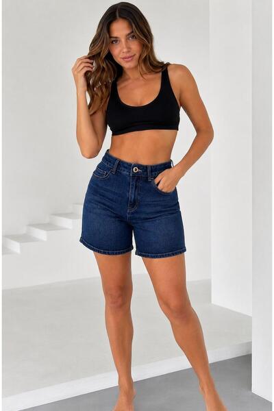 LA TUBA Women's Midi Length Denim Shorts