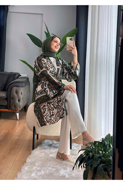 Genel Markalar Motif Kimonp Yeşil