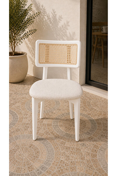 Külçe İskandinav Tarzı Ahşap Rattan Sandalye