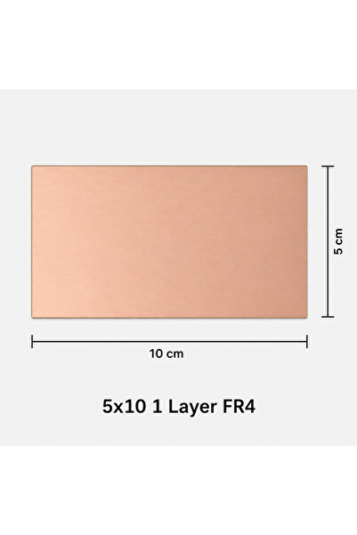 5x10 cm FR4 Tek Yüzlü Bakır Plaket 1.6 mm PCB Baskı Devre Prototip Kartı
