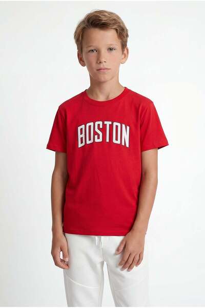 PAULMARK Boy's Crew Neck Basic T-Shirt