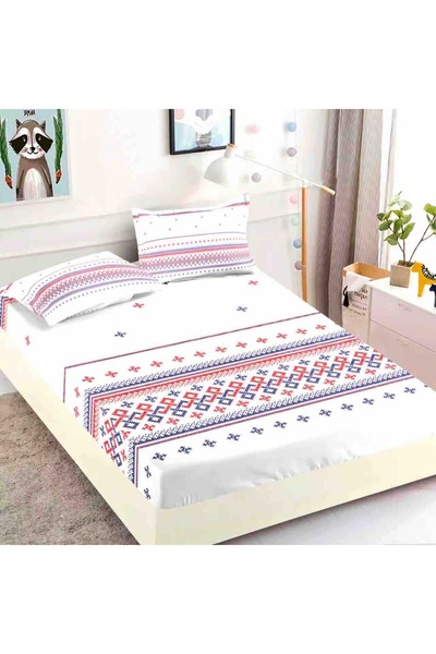 JOJO HOME Bed cover set with Stretchy for mattress 180x200 + 2 pillowcases 50...