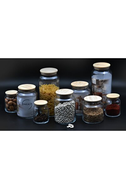 LAV Feyzade Bamboo Lid Jar Set 1400Cc-895Cc-635Cc-290Cc