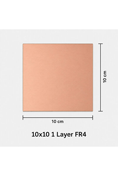 10x10 cm FR4 Tek Yüzlü Bakır Plaket 1.6 mm PCB Baskı Devre Prototip Kartı