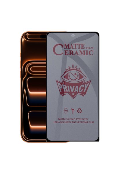 GrandMobile Folie Ceramica Mata Privacy pentru iPhone 15 Pro