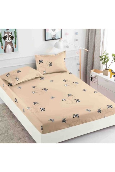 JOJO HOME Set husa de pat cu elastic pentru saltea 180x200 + 2 fete de perna ...