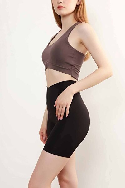 vynor atelier Women's Black High Waist Shaping / Sculpting Biker Leggings - S...