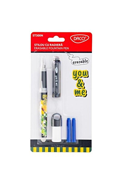 Daco Pix cu radieră, Pix reîncărcabil pentru scris, Instrument de scris pentru școală și birou, Design practic și ușor de utilizat – AdCos ®