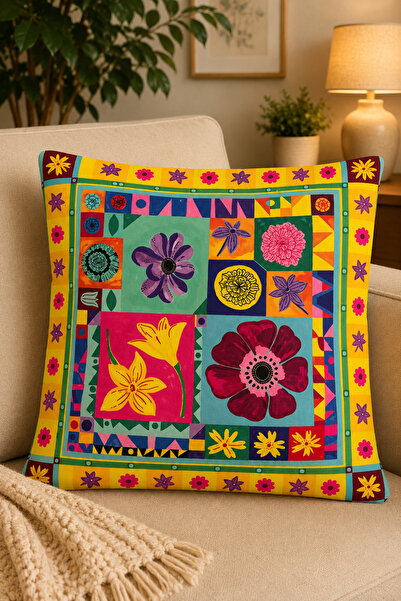 SEVMİŞ HOME Digital Printed Decorative Throw Pillow Cover 43X43 cm – Modern P...