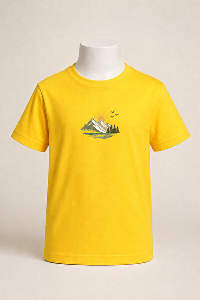 FAVORİST Children's Yellow Series Mixed Prints Cotton Combed Cotton Unisex T-...