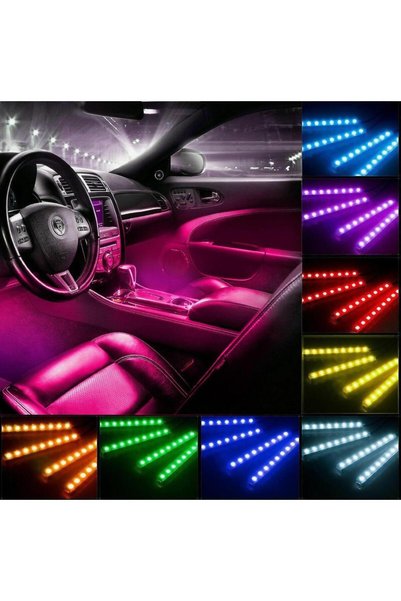 WEHHLER Renault Megane 4 Sedan 2016-2022 Underfoot Led 12-Piece Rgb Sound-Sensitive Ambience Lighting