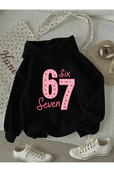 YUNAYT Children's Hooded Printed Sweatshirt