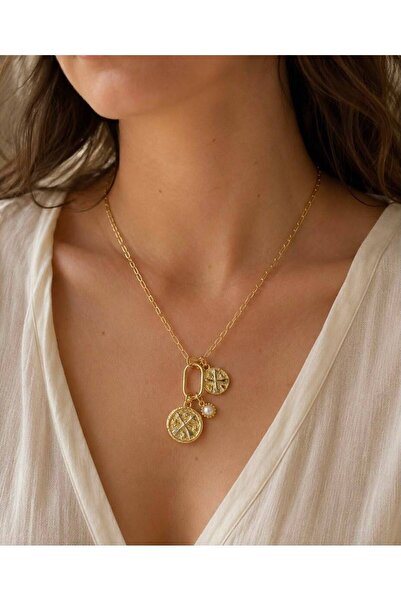 Glowy&Co. Retro Gold Color Tarnish-Resistant Steel Necklace