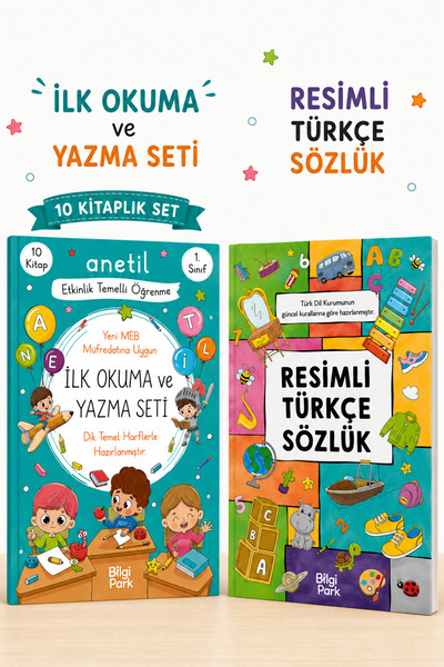 Parodi Yayınları 1. Sınıf İlk Okuma ve Yazma Seti 10 Kitap + Resimli Türkçe S...