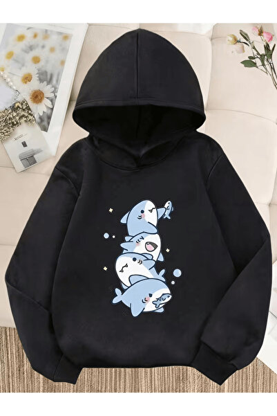 YUNAYT Children's Hooded Printed Sweatshirt
