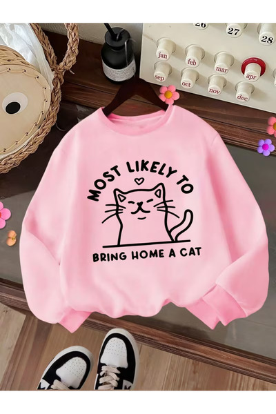 Cevval Children's Crew Neck Printed Sweatshirt