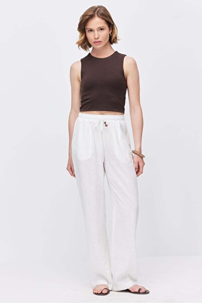 PAULMARK Women's Tie-Waist Pocketed Trousers