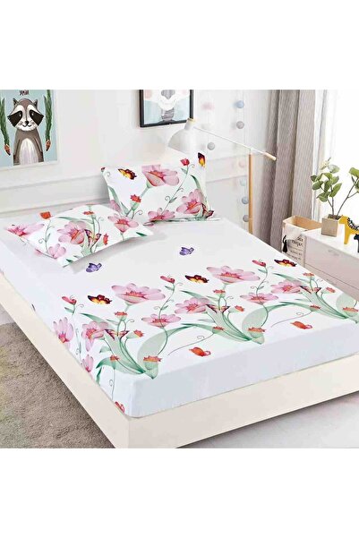 JOJO HOME Bed cover set with Stretchy for mattress 180x200 + 2 pillowcases 50...