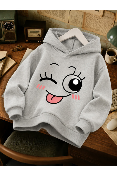 Cevval Children's Hooded Printed Sweatshirt