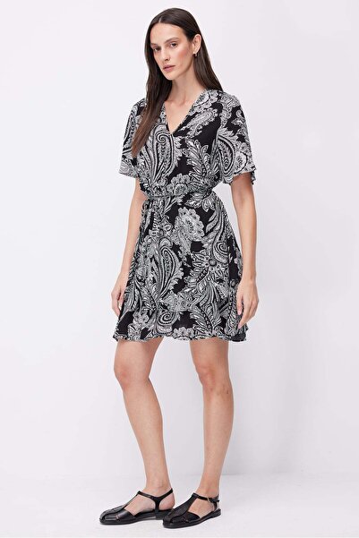 PAULMARK Women's Paisley Print Mini Dress