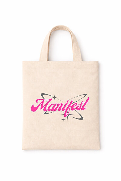 FANA Book Bag Colorful Slogan Printed Mini Canvas Tote Bag