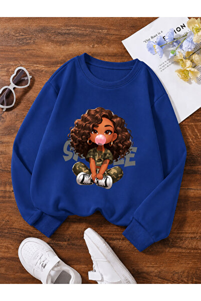 Cevval Children's Crew Neck Printed Sweatshirt