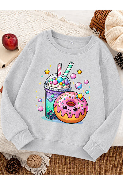 Cevval Children's Crew Neck Printed Sweatshirt
