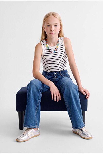 PAULMARK Girl's Striped Ribbed Halter Neck Tank Top