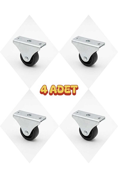 ARON (4 ADET) KOD:102 TEKERLEK YÜKSEKLİK (4CM) SABİT TEKER KOMİDİN DOLAP MASA...