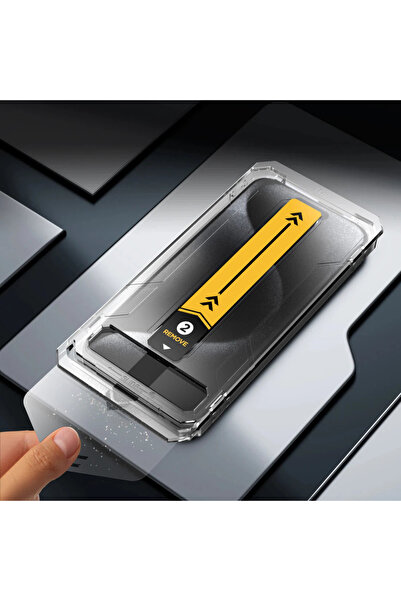 GrandMobile Kit de protecție ecran din sticlă HD, Nouă aplicație pentru îndepărtarea ușoară a prafului pentru iPhone 14 Pro Max