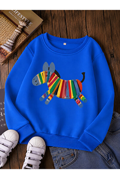 Cevval Children's Crew Neck Printed Sweatshirt
