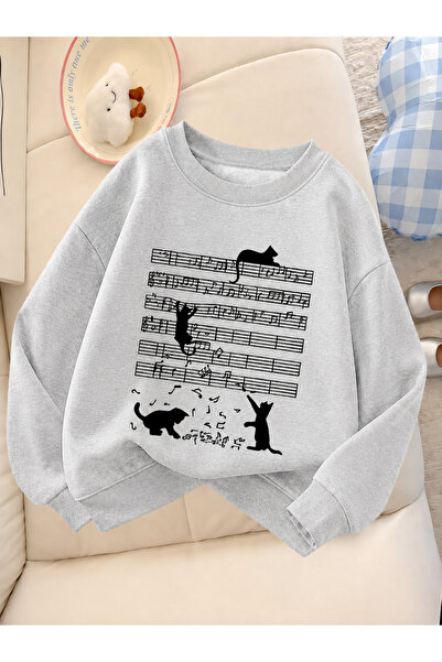 Cevval Children's Crew Neck Printed Sweatshirt