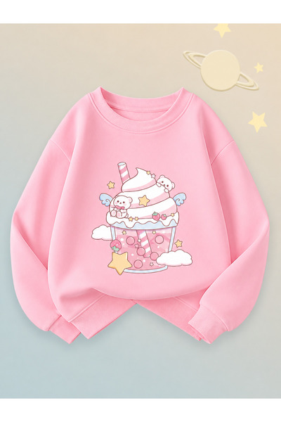 Cevval Children's Crew Neck Printed Sweatshirt