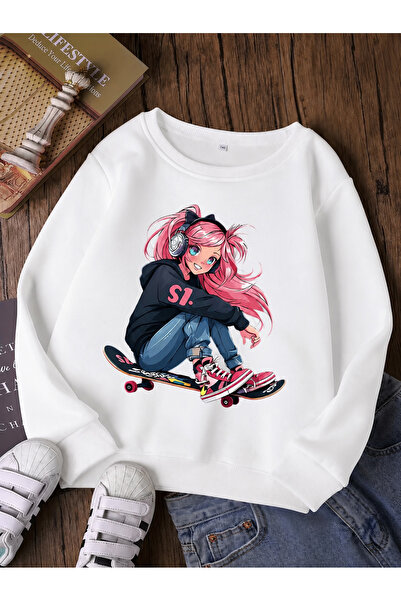 Cevval Children's Crew Neck Printed Sweatshirt