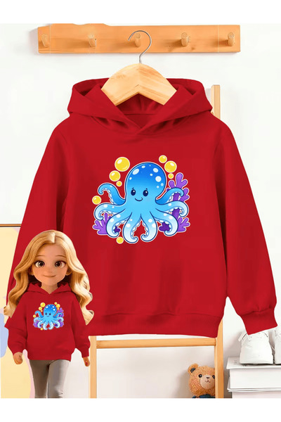 NIMBLECO Children's Hooded Printed Sweatshirt