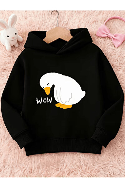YUNAYT Children's Hooded Printed Sweatshirt