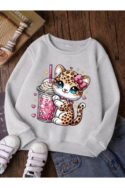 Cevval Children's Crew Neck Printed Sweatshirt