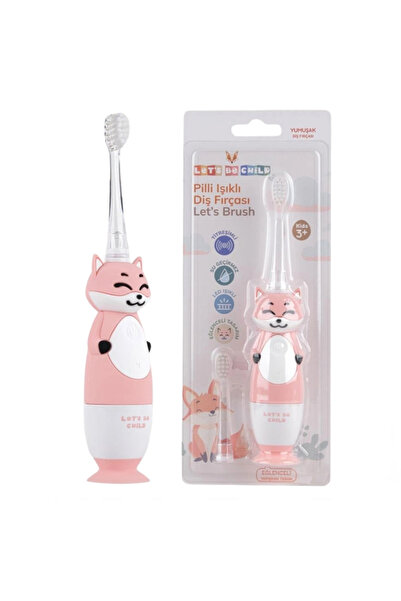 LETS BE CHILD Sevimli Tilki Pilli Işıklı Diş Fırçası Pembe